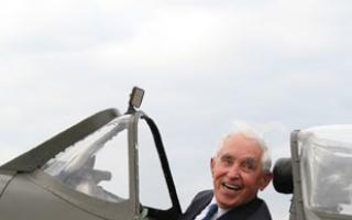 Squadron Leader Franciszek Kornicki is reunited with his old spitfire