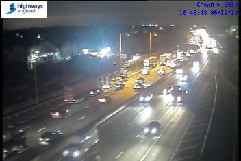 Evening update: Overturned lorry causes trouble on the M25